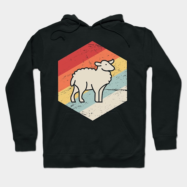 Retro Vintage Sheep Farmer Icon Hoodie by MeatMan